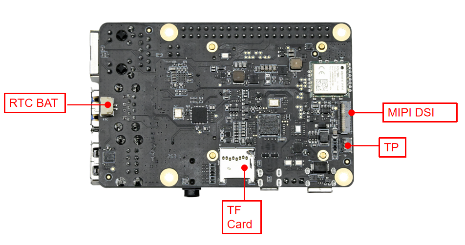 Rhino Pi A1 Mini 底板背面接口示意图 Rhino Pi A1 Mini 底板背面接口示意图